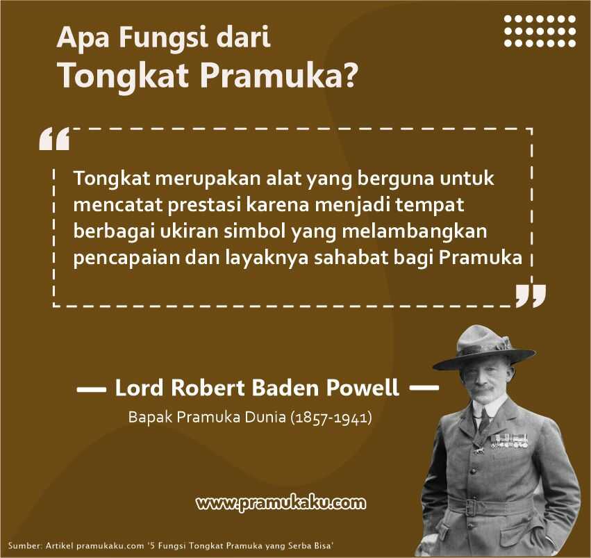 fungsi tongkat pramuka yang memiliki tinggi dan diameter