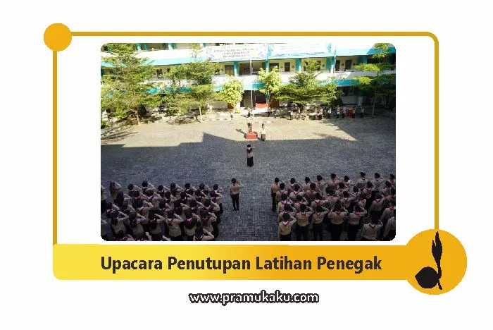 upacara penutupan latihan penegak